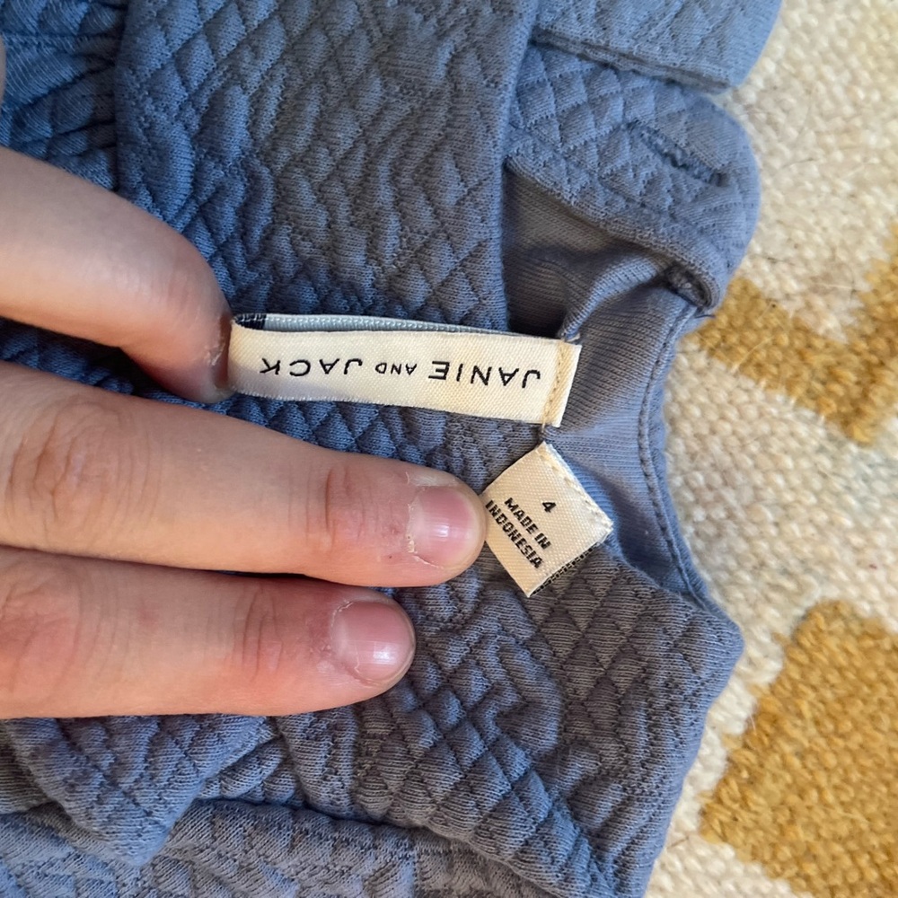 4t quilted Janie and jack dress blue